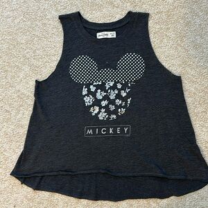 Abercrombie Kids Disney Mickey Charcoal Gray Tank Top Size 12 Medium